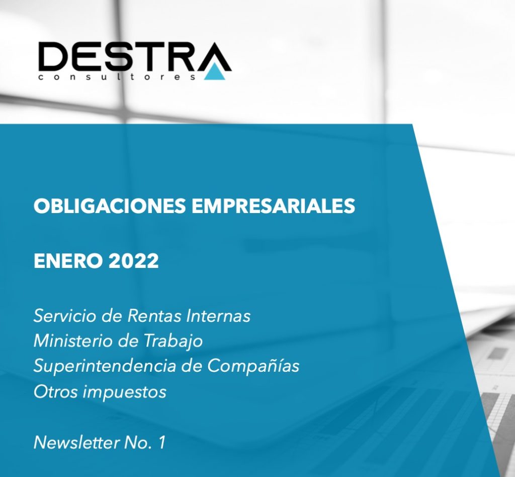 Obligaciones Empresariales Enero 2022 Destra Consultores