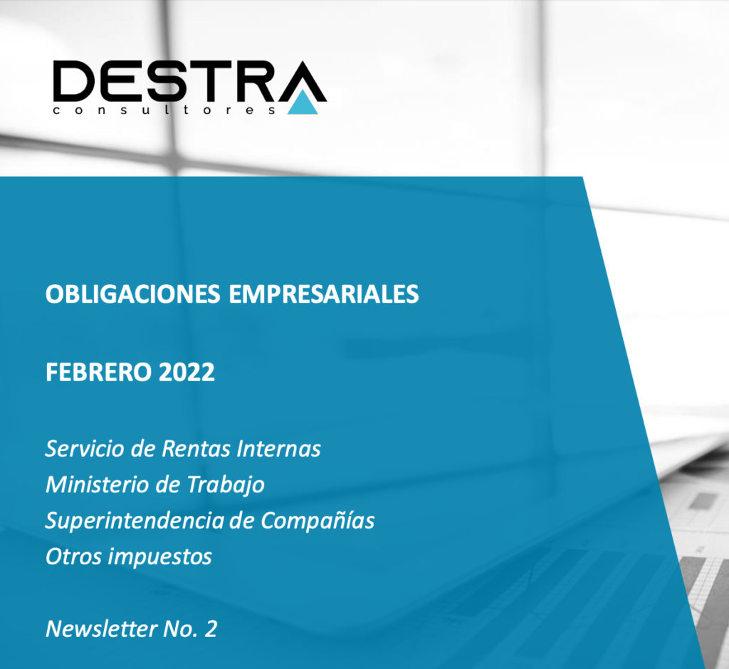 Obligaciones Empresariales Febrero 2022 Destra Consultores