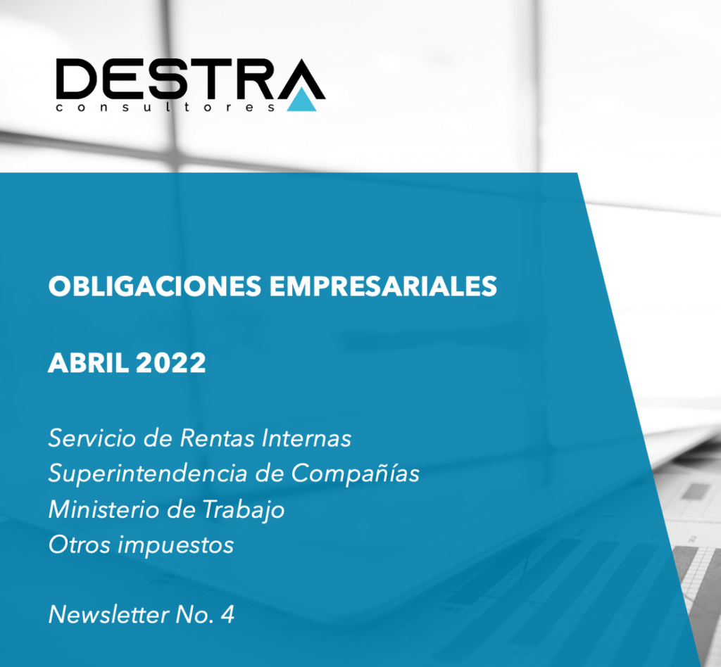Obligaciones Empresariales Abril 2022 Destra Consultores