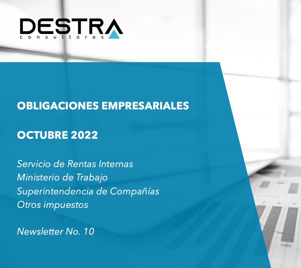 Obligaciones Empresariales Octubre 2022 Destra Consultores