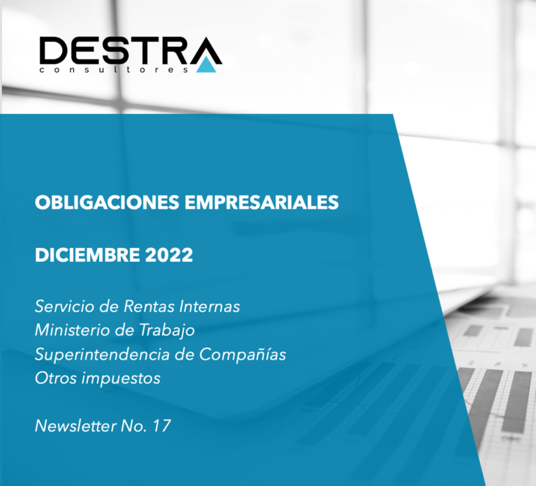 Obligaciones Empresariales Diciembre 2022 Destra Consultores